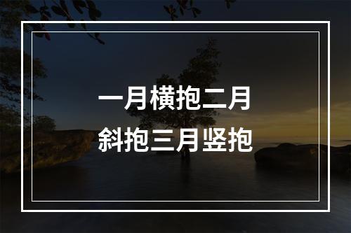 一月横抱二月斜抱三月竖抱