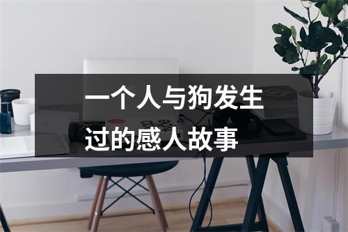 一个人与狗发生过的感人故事